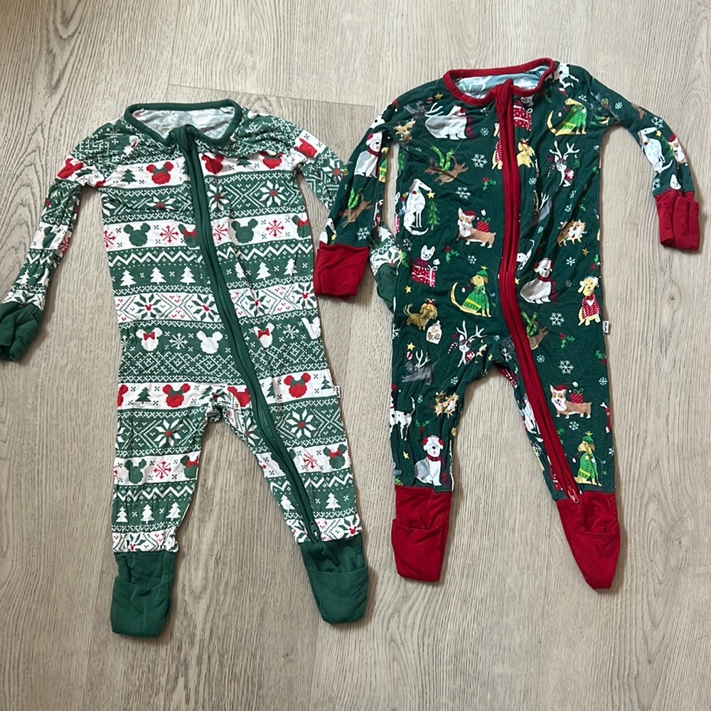 Little Sleepies 3-6mo holiday zippie bundle